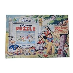 Early 1950's Disney Jigsaw Puzzle Donald Duck COMPLETE 300 Pc Huey Dewey Louie
